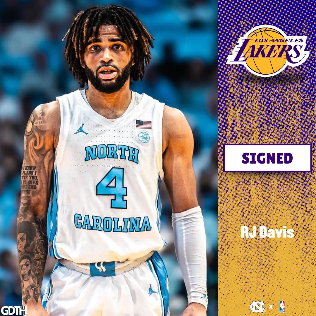 記者：湖人使用雙向合同簽署23歲的Undraft Guard RJ Davis